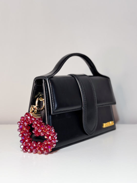 Red Heart Beaded Charme