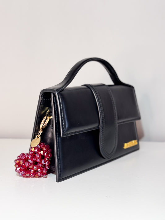 Red 3D Heart Beaded Charm