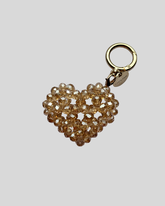Honey 3D Heart Beaded Charm