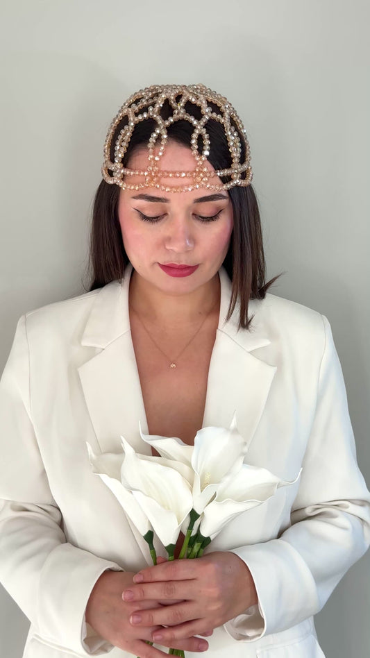Theia Champagne Headpiece